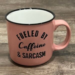 Torrid Pink Campers Mug - “Fueled by Caffeine & Sarcasm” NEW